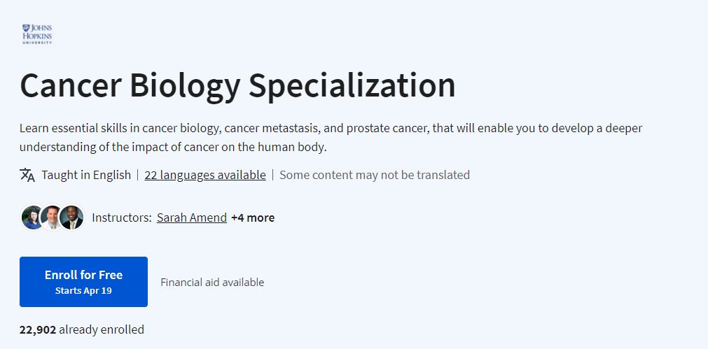 Cancer Biology Specialization