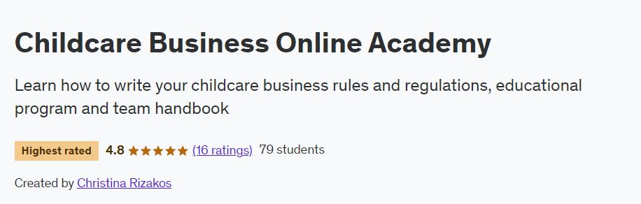 Childcare Business Online Academy