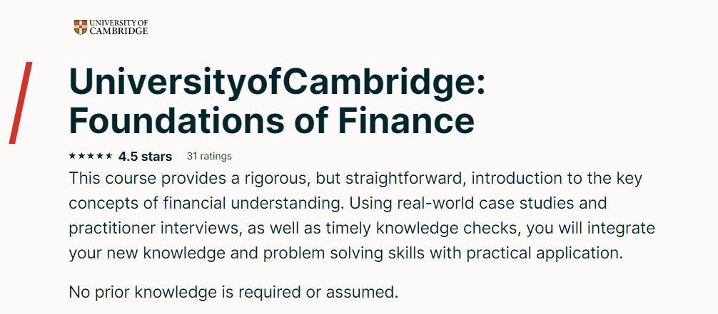 Foundations of Finance