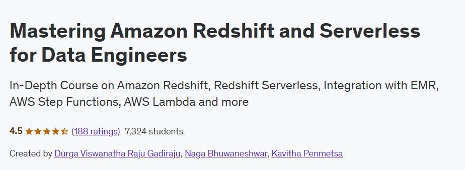 Mastering Amazon Redshift and Serverless for Data Engineers