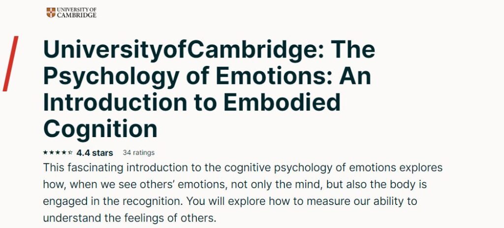 The Psychology of Emotions: An Introduction to Embodied Cognition