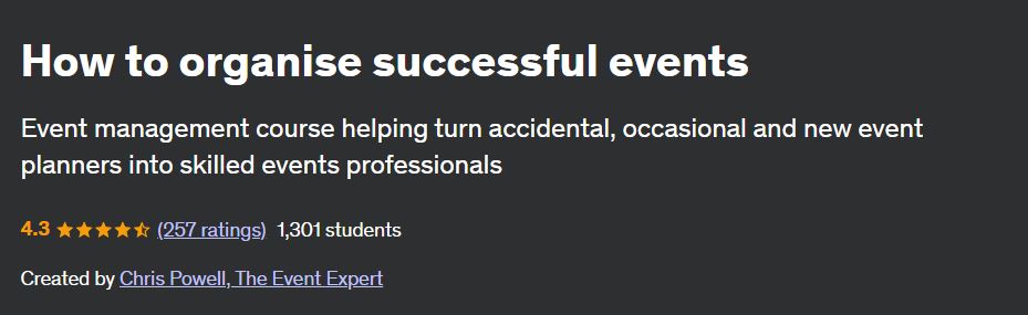 How to organise successful events