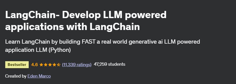 LangChain- Develop LLM powered applications with LangChain