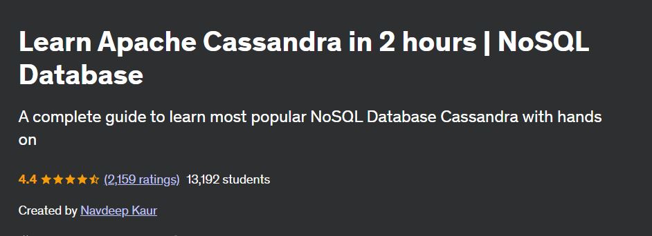 Learn Apache Cassandra in 2 hours | NoSQL Database