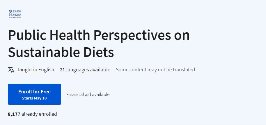 Public Health Perspectives on Sustainable Diets