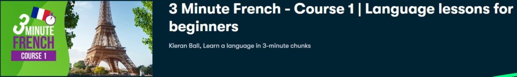 3 Minute French - Course 1 | Language lessons for beginners