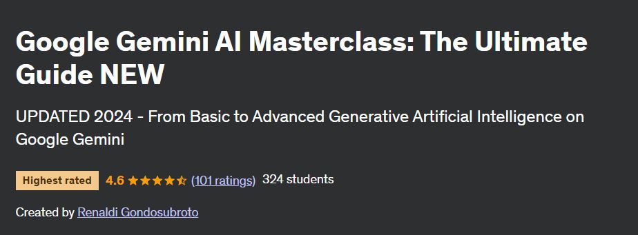 Google Gemini AI Masterclass: The Ultimate Guide NEW