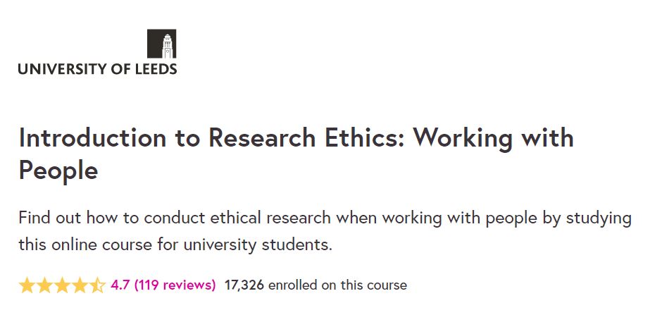 Introduction to Research Ethics: Working with People