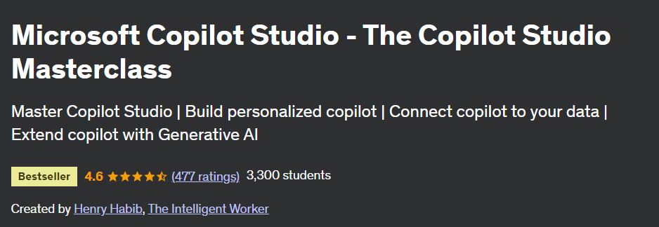 Microsoft Copilot Studio - The Copilot Studio Masterclass