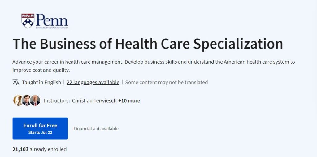 The Business of Health Care Specialization