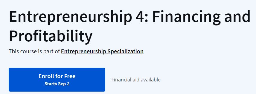 Entrepreneurship Financing and Profitability